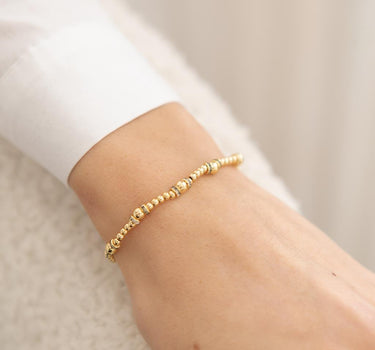 EFY Rhinestone rondelles bracelet in gold