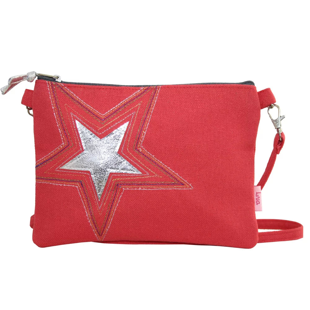 Embroidered Star Cross Body Bag