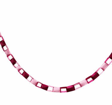 Blush rose, Silver grey, Burgundy and moss. Velvet Ribbon Chain
