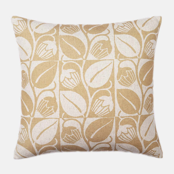 Scandi leaves and acorns cushion