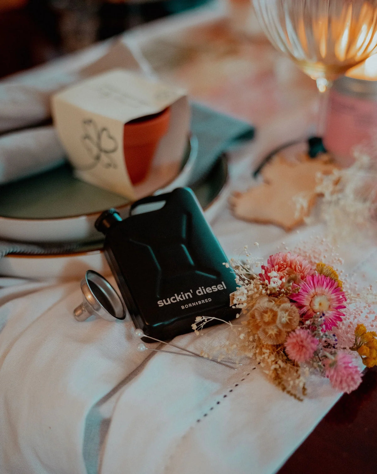 &#39;Suckin&#39; Diesel&#39; Jerry Can Hip Flask | Born &amp; Bred
