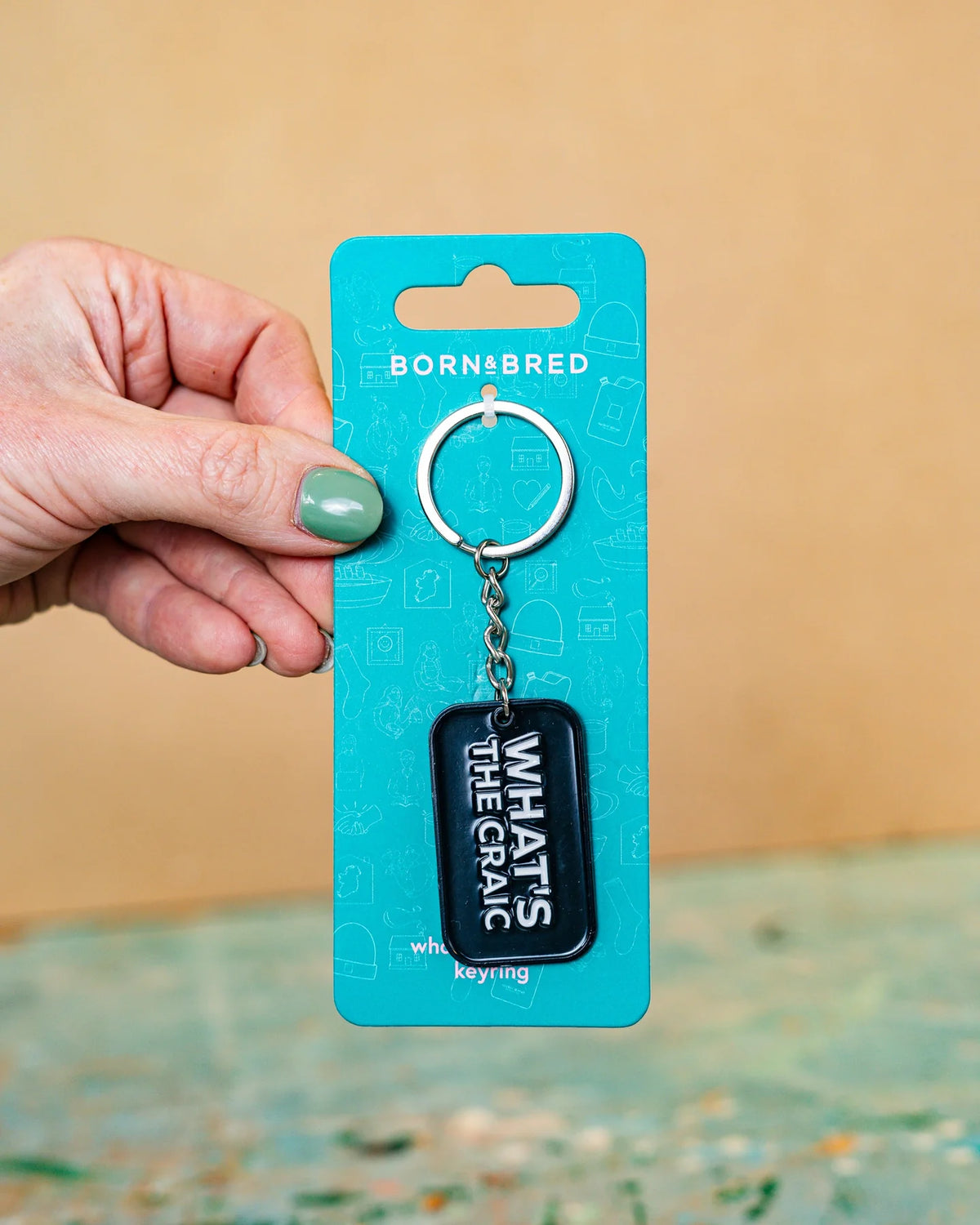 What&#39;s The Craic Keyring | Born and Bred