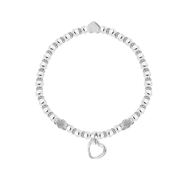 World's Best Mum - Open heart bracelet in elegant pink flower box