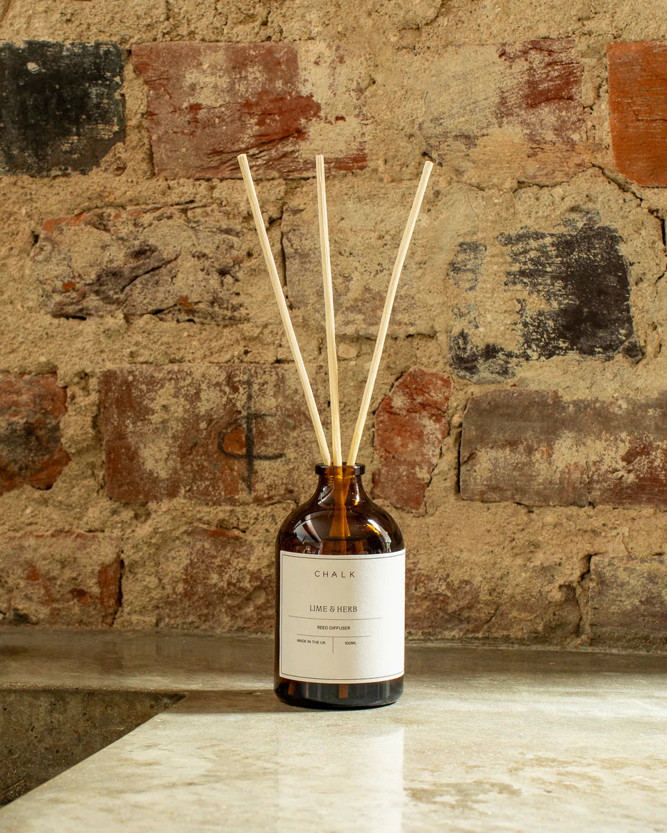 Amber Glass Diffuser | Lime & Herb | 100ml