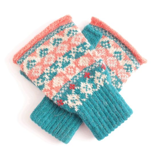 Fair Isle Pattern Gloves – Fingerless