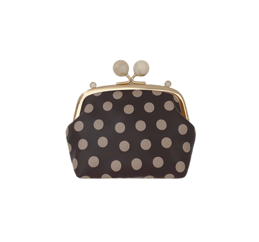 Polka dot clip bag with chain