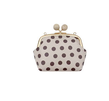 Polka dot clip bag with chain