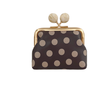 Polka dot clip purse
