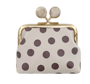 Polka dot clip purse