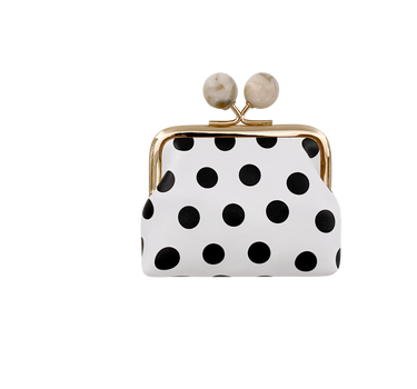 Polka dot clip purse