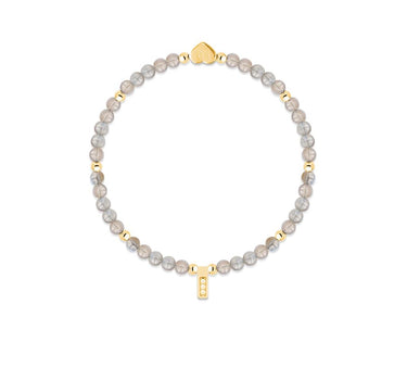 Labradorite & gold beads healing crystals bracelet