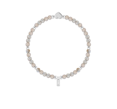 Labradorite & silver beads healing crystals bracelet