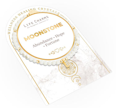 Moonstone & gold beads healing crystals bracelet