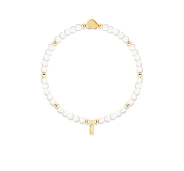 Moonstone & gold beads healing crystals bracelet