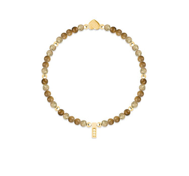 Picture Jasper & gold beads healing crystals bracelet