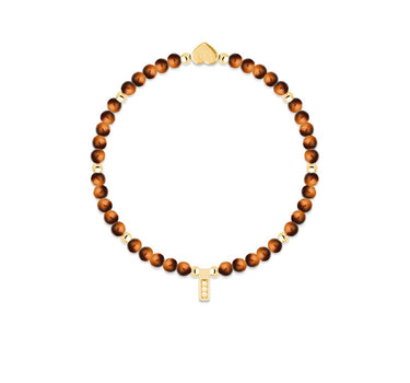 Tiger's Eye & gold beads healing crystals bracelet