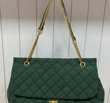 Suede quilted bag