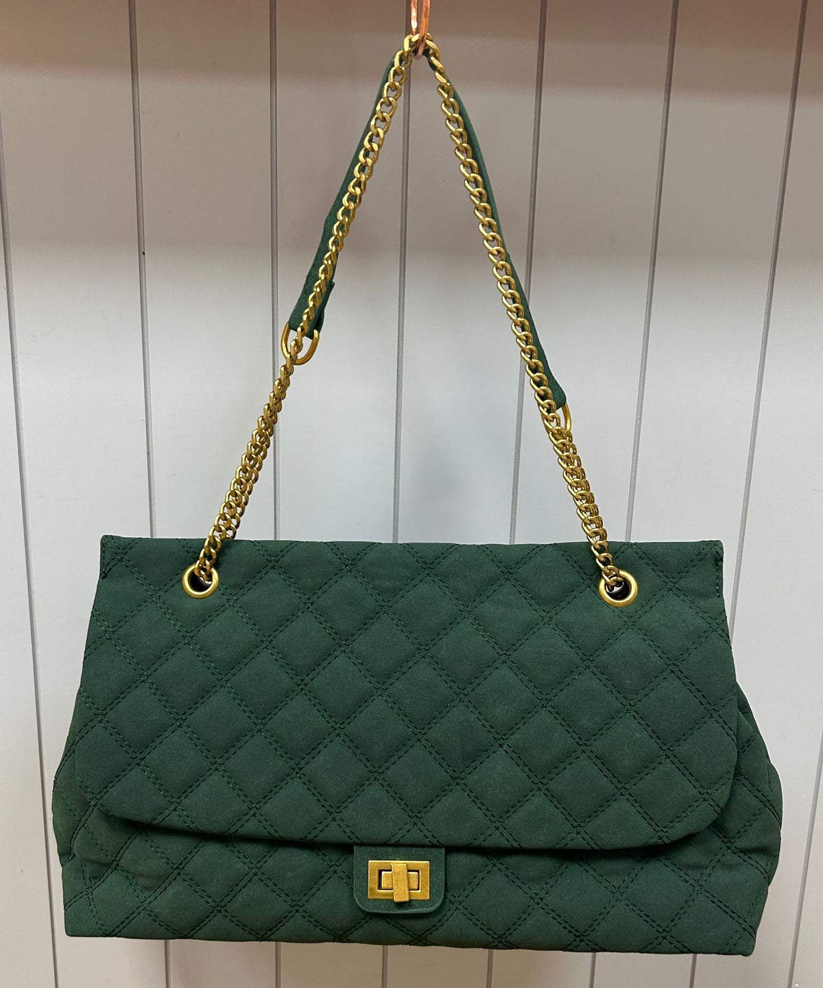 Suede quilted bag