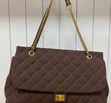 Suede quilted bag