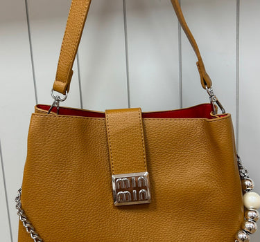 Shoulder bag with chain detailing