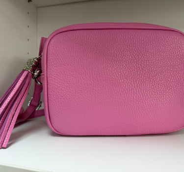 Leather Rectangle Tassel Crossbody