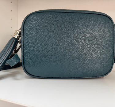 Leather Rectangle Tassel Crossbody