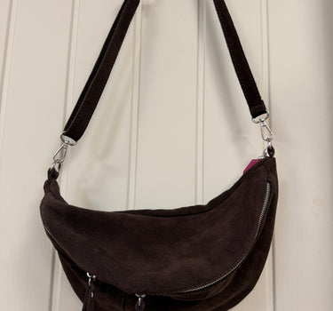 Suede Leather Large Sling Bag