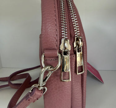 Leather Small Two Compartments Crossbody Bag