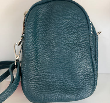 Leather Small Two Compartments Crossbody Bag