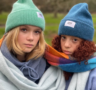 Clara Angora Beanie-Turquoise