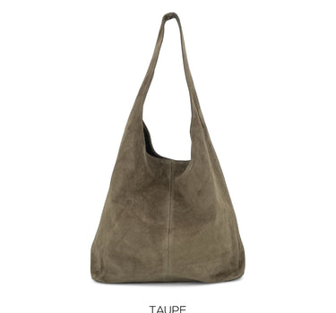Suede Leather Slouchy Hobo