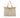 Canvas with Leather Frayed Edges Tote