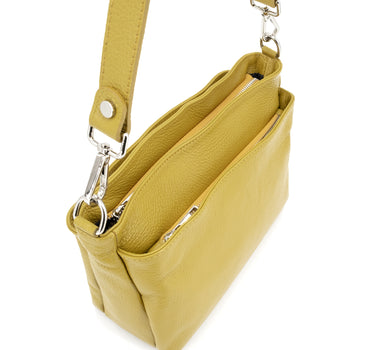 Leather Three Compartment Bag
