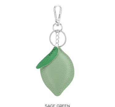 Leather Lemon Keyring
