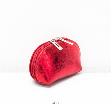 Leather Metallic Coin Purse