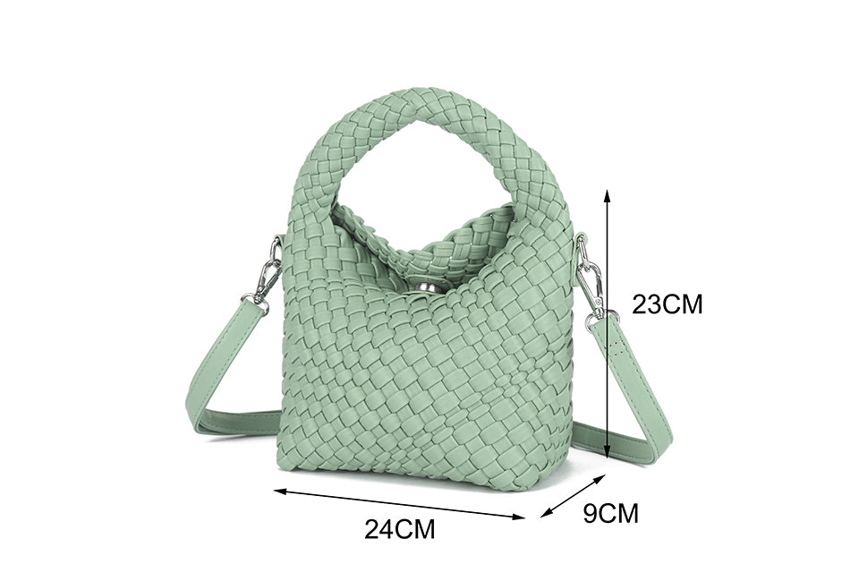 Weave bag with long strap