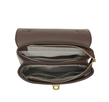 Plain bag with suede detail