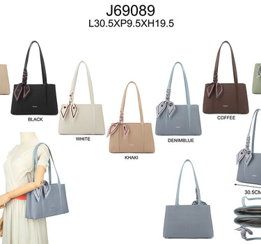 Shoulder bag with scarf detail