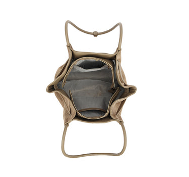 Suede shoulder bag