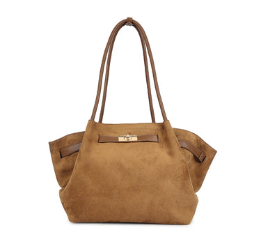Suede shoulder bag