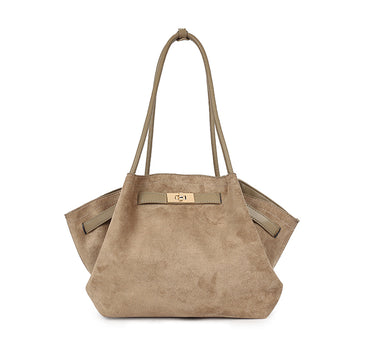 Suede shoulder bag