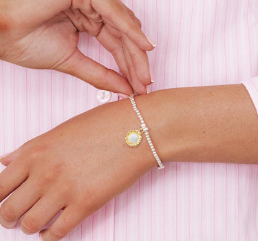 Just To Say My sunshine gold flower charm bracelet