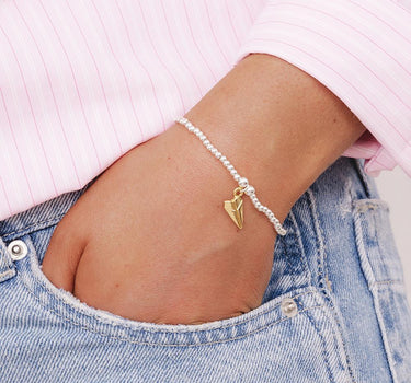 Just To Say New adventure gold paper plane charm bracelet