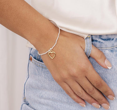 Just To Say My everything gold heart charm bracelet