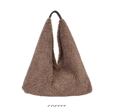 Large Teddy Animal Print Hobo Bag
