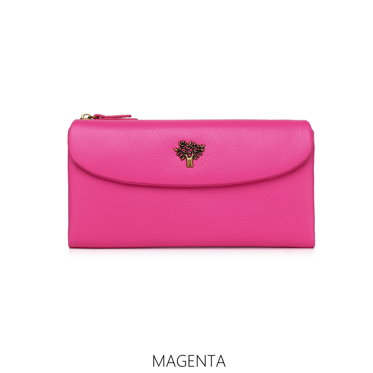 Leather Large Bifold Tree Purse