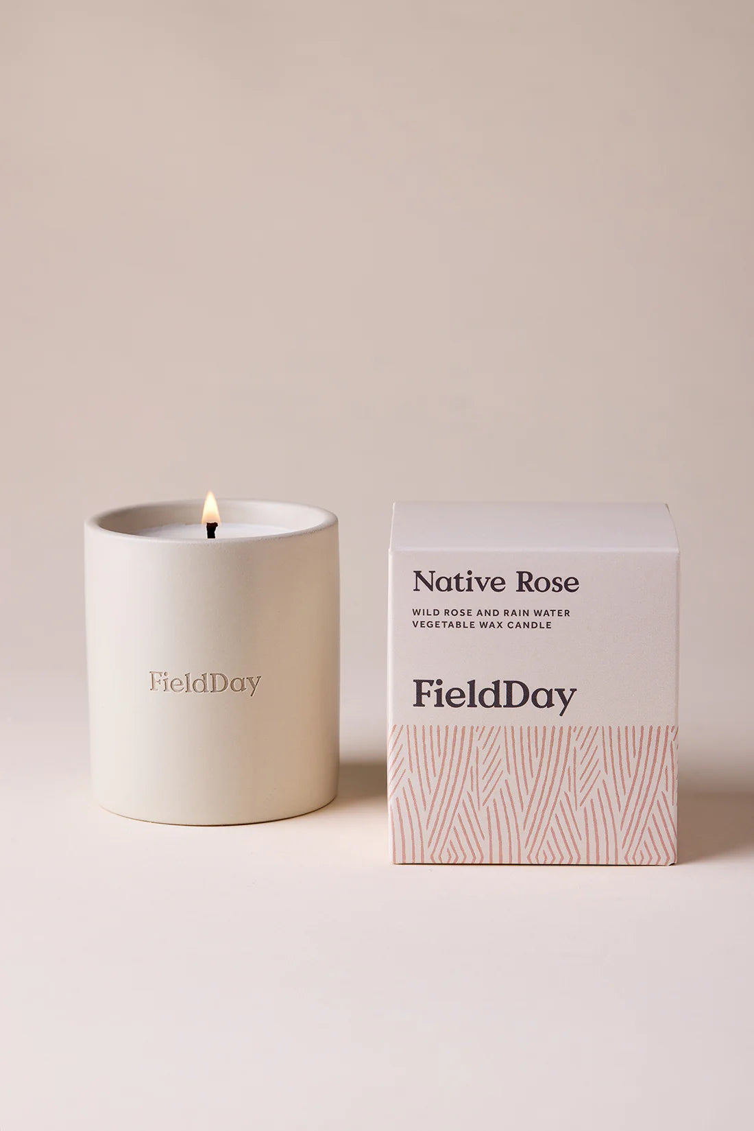 Classic Native Rose Stoneware Candle