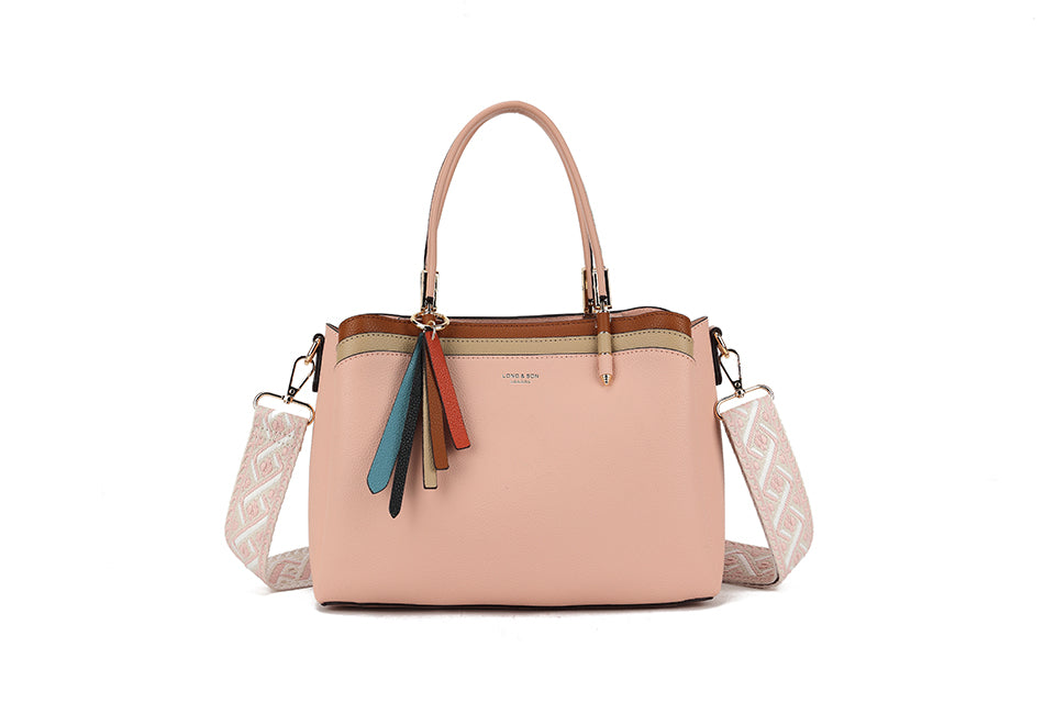 Handbag with coloured detail