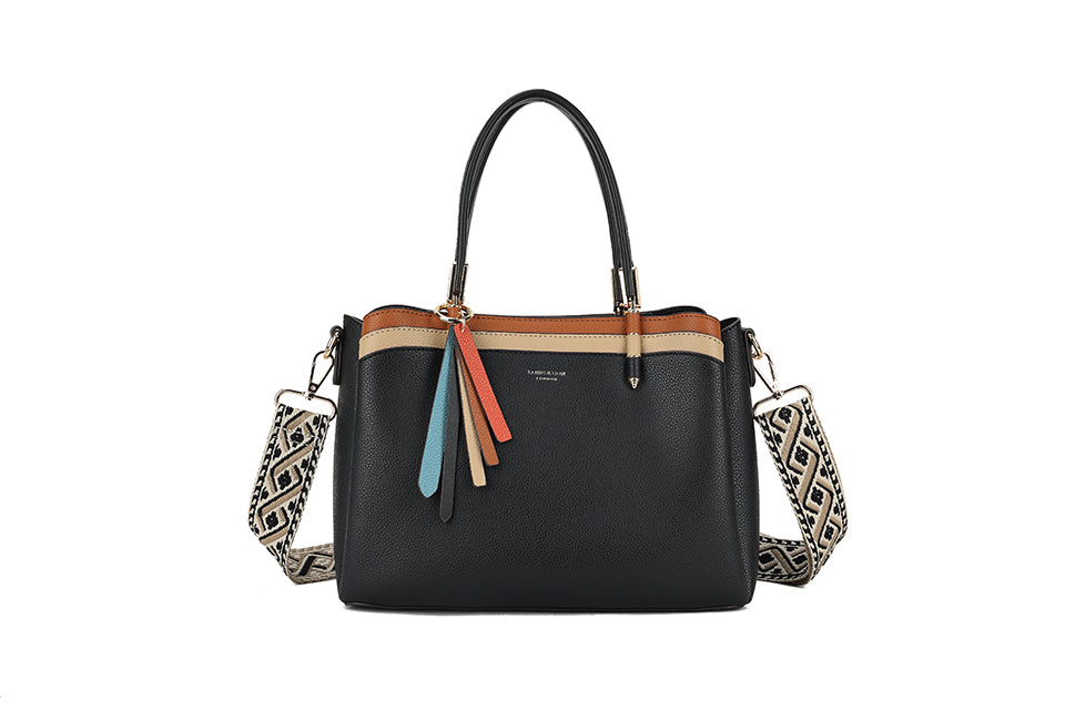 Handbag with coloured detail