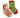 Little monkey - tan and green mix monty monkey socks duo - s